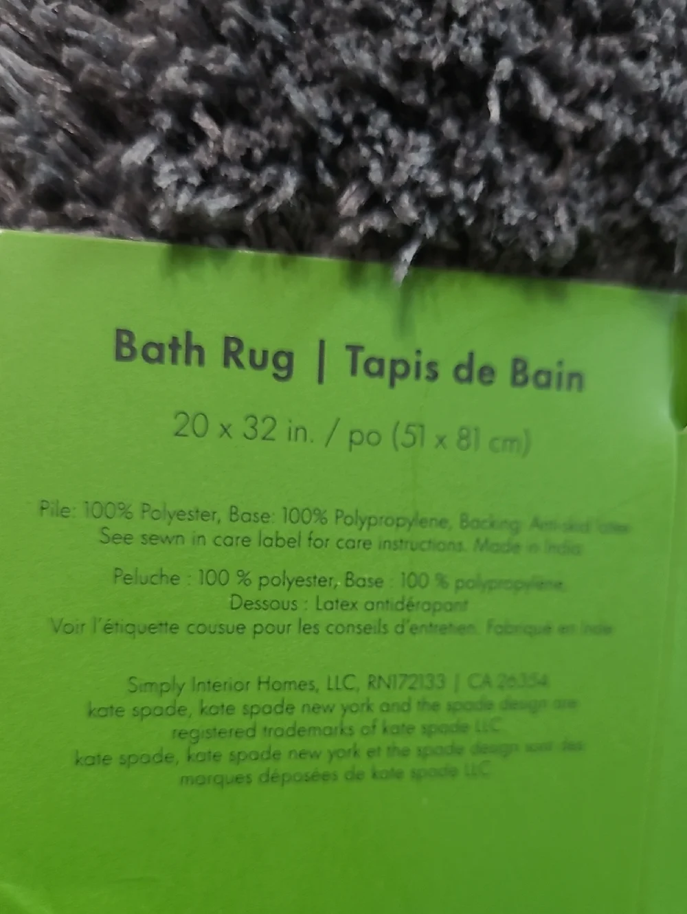 Kate Spade Plush Bath Rug
